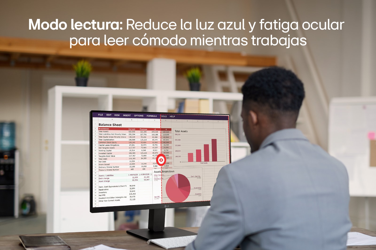 Modo lectura Monitor FHD - 22MR410-B